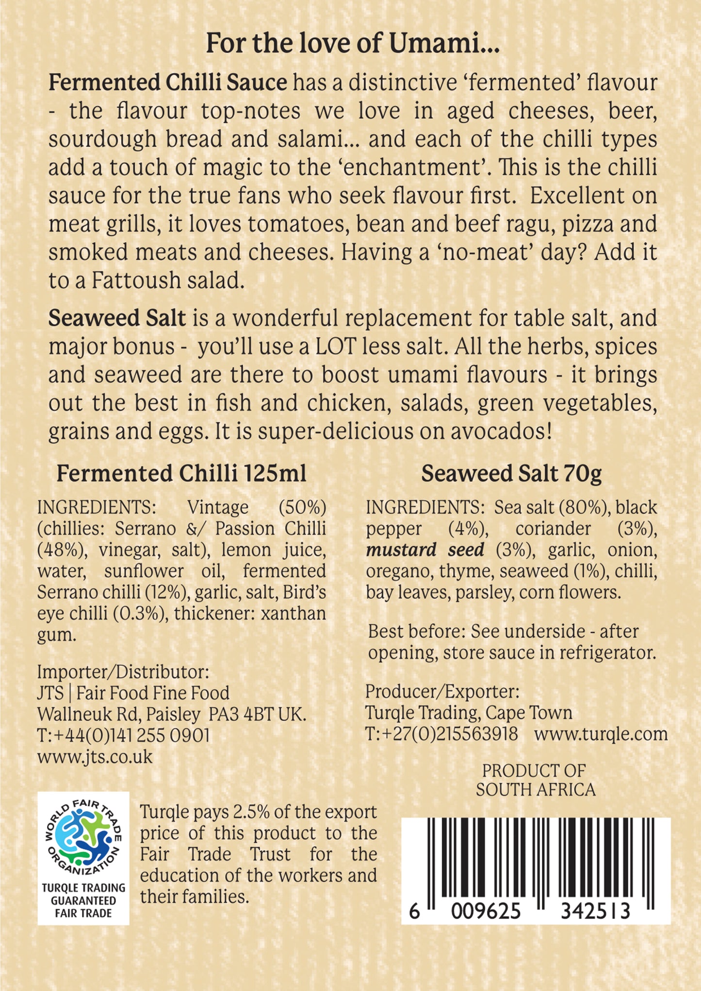 Fermented Chilli Hot Drops & Seaweed Salt Grinder Gift Set