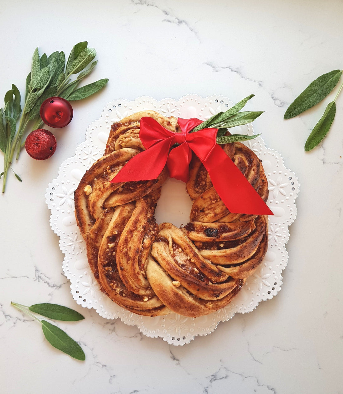 Festive Chilli & Feta Centrepiece Beer Bread Wreath