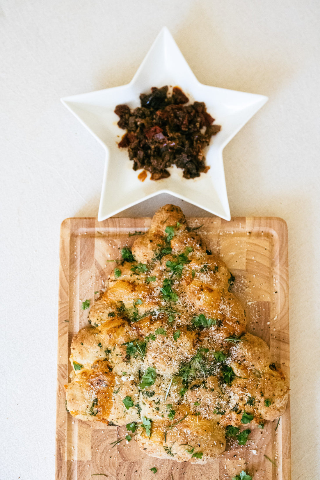 Cheese Stuffed Beer Bread Christmas Tree