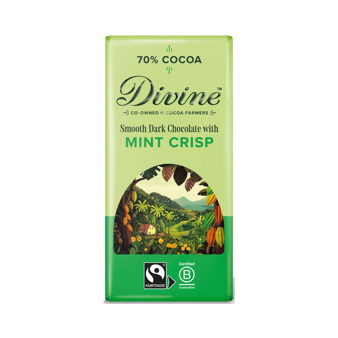 Dark Chocolate with Mint Crisp (90g)