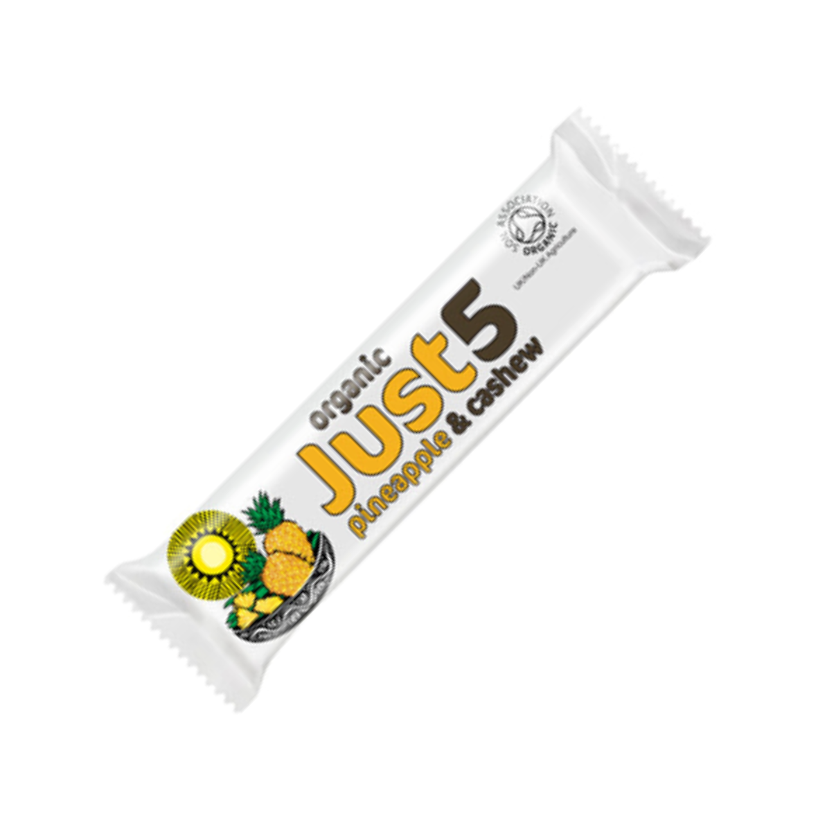Organic Just 5 Pineapple and Cashew snack bar.