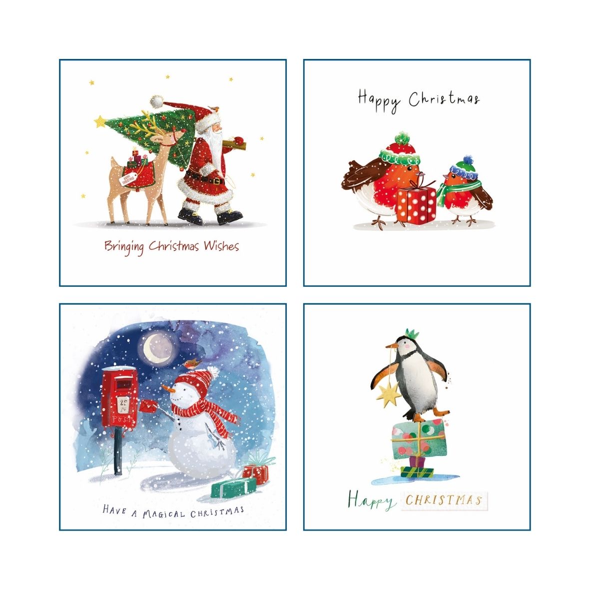 Festive Christmas Card Set (Pack of 20)