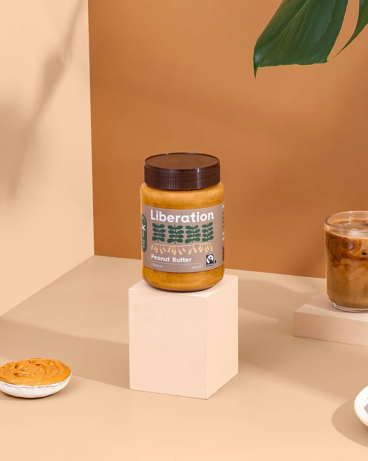 A jar of Liberation Foods Fairtrade Peanut Butter.  